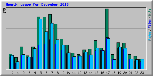 Hourly usage for December 2018