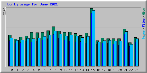 Hourly usage for June 2021