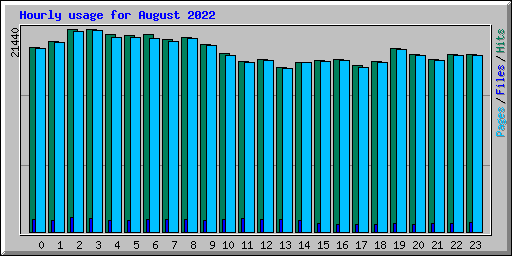 Hourly usage for August 2022